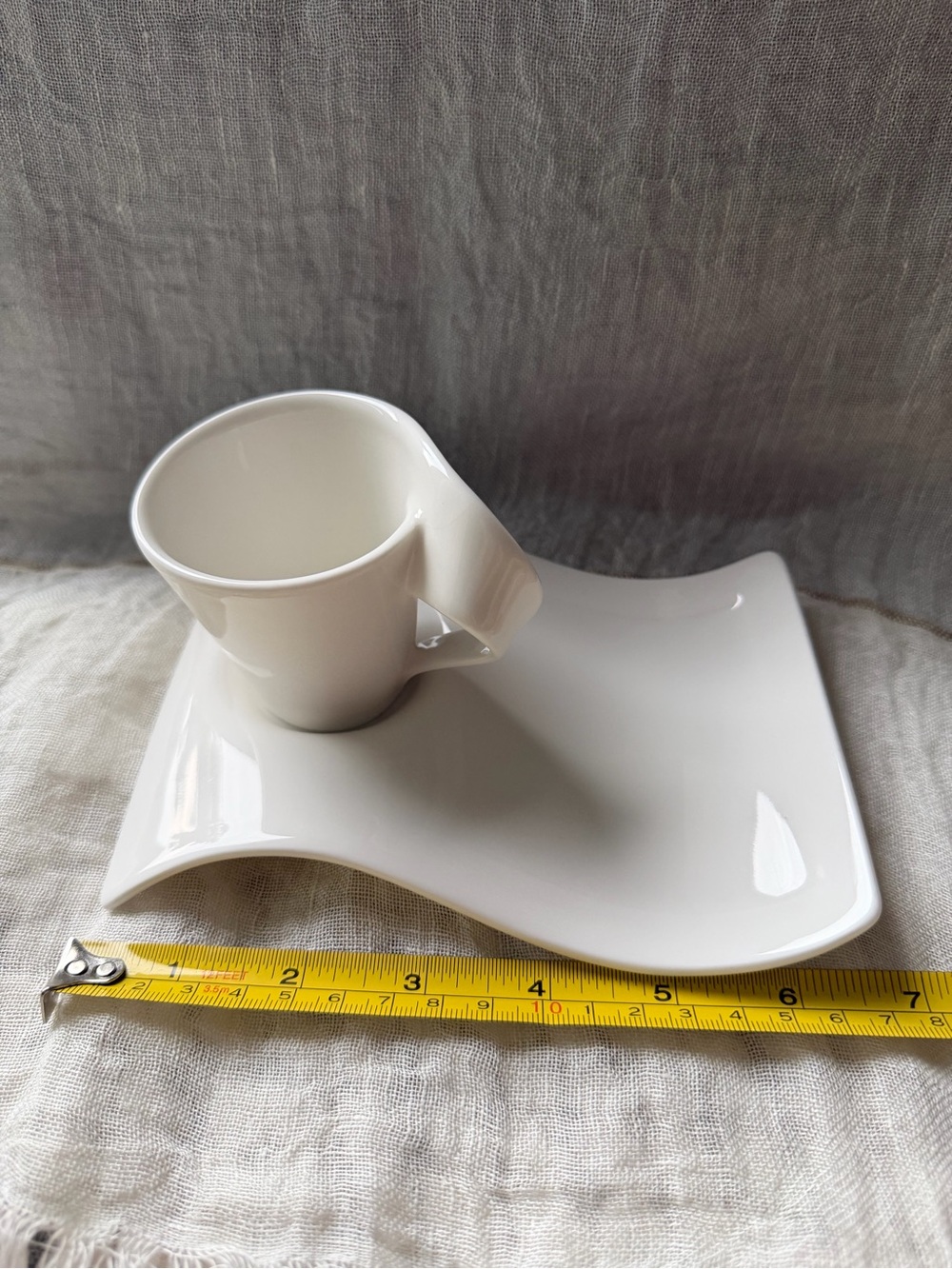 Villeroy & Boch Cream Porcelain Cup and Saucer Set - Picture 7 of 10